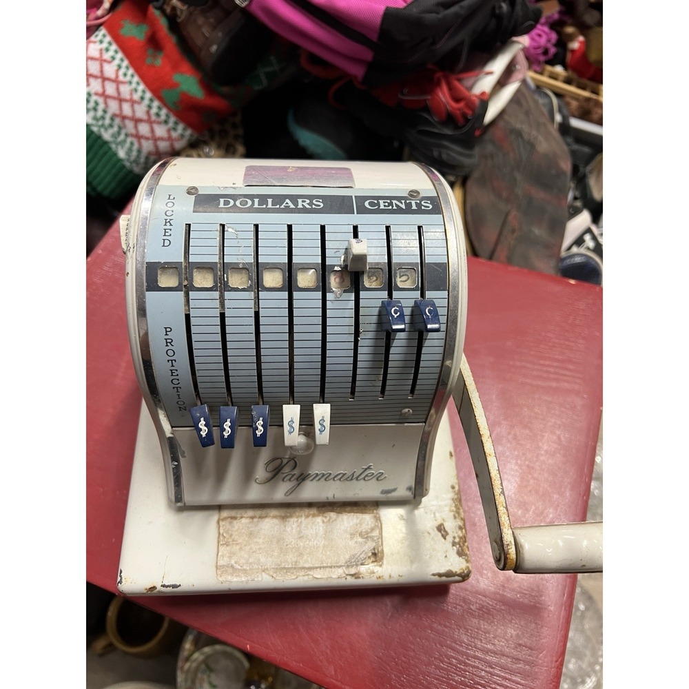 Vintage Paymaster Series‎ S-1000 Check Writer Machine No Key